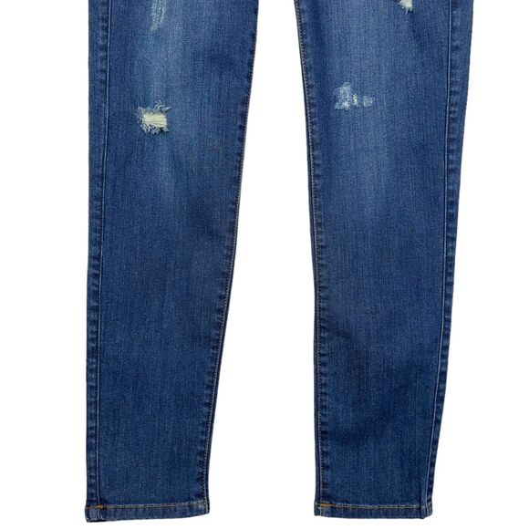 Mia & Moss Jeans Womens‎ Size 6 / 28 Sabine Skinny Denim Distressed Whiskering - Picture 4 of 13